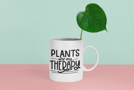 Plants Are My Therapy Plant Mom Mug-1