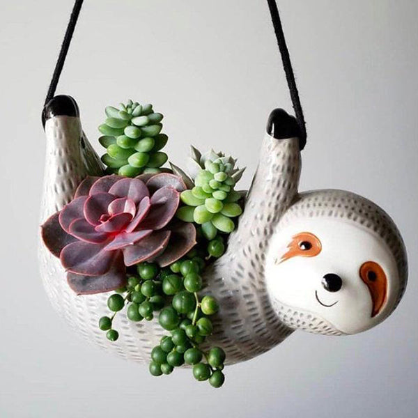 Sloth Hanging Planter Pot for Succulents & Plants