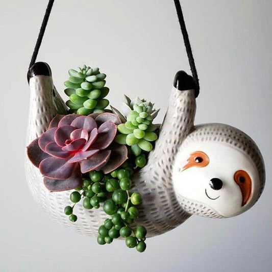 Sloth Hanging Planter Pot for Succulents & Plants