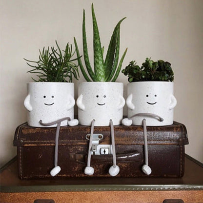 Sitting Planter with Dangling Legs