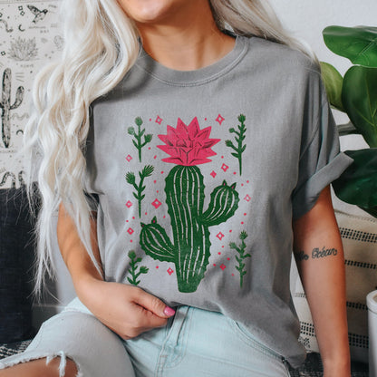 Flowering Desert Cactus, Succulent, Plants, Cowgirl, Tshirt Comfort Colors T-Shirt