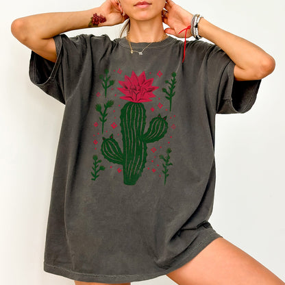 Flowering Desert Cactus, Succulent, Plants, Cowgirl, Tshirt Comfort Colors T-Shirt