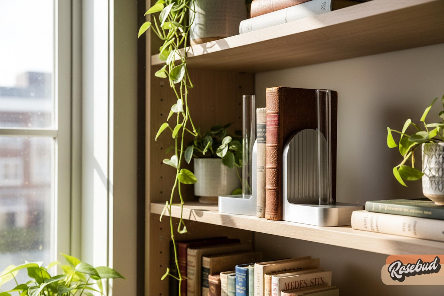 Ribbed Modern Bookend, Book Lover Gift, Bookshelf Decor, Book Club Gifts, Bookish Library Decor, Bookworm, Reading Challenge, Book Nook