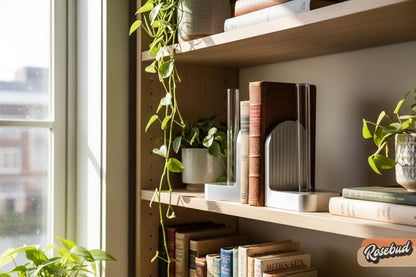 Ribbed Modern Bookend, Book Lover Gift, Bookshelf Decor, Book Club Gifts, Bookish Library Decor, Bookworm, Reading Challenge, Book Nook