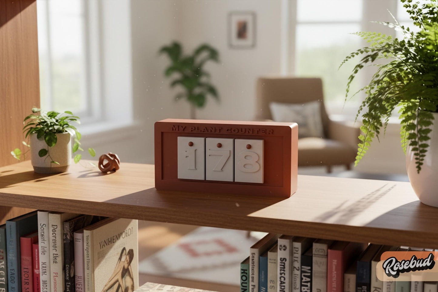 Plant Lover Gift, Plant Counter Sliding Display, Unique Houseplant Gift Idea, Garden Lover Gift, Modern Plant Decor, Plant Milestone Counter