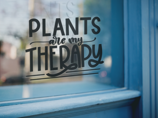 Plants Are My Therapy Plant Mom Sticker-1